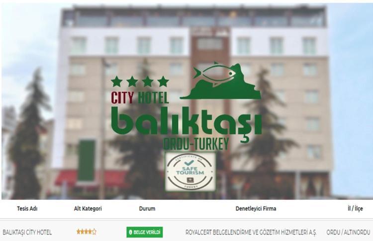 Baliktasi City Hotel & Spa Ordu Exteriér fotografie